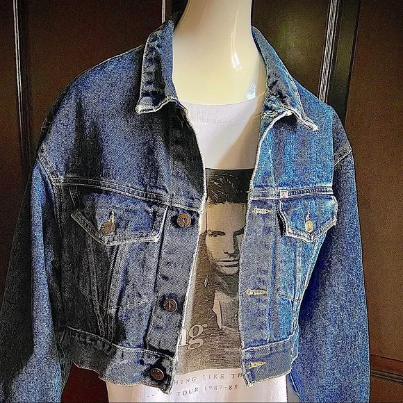 Vintage REAL 80s oversized Dolman Guess Marciano Crop Jacket S 🇺🇸 - Picture 1 of 14